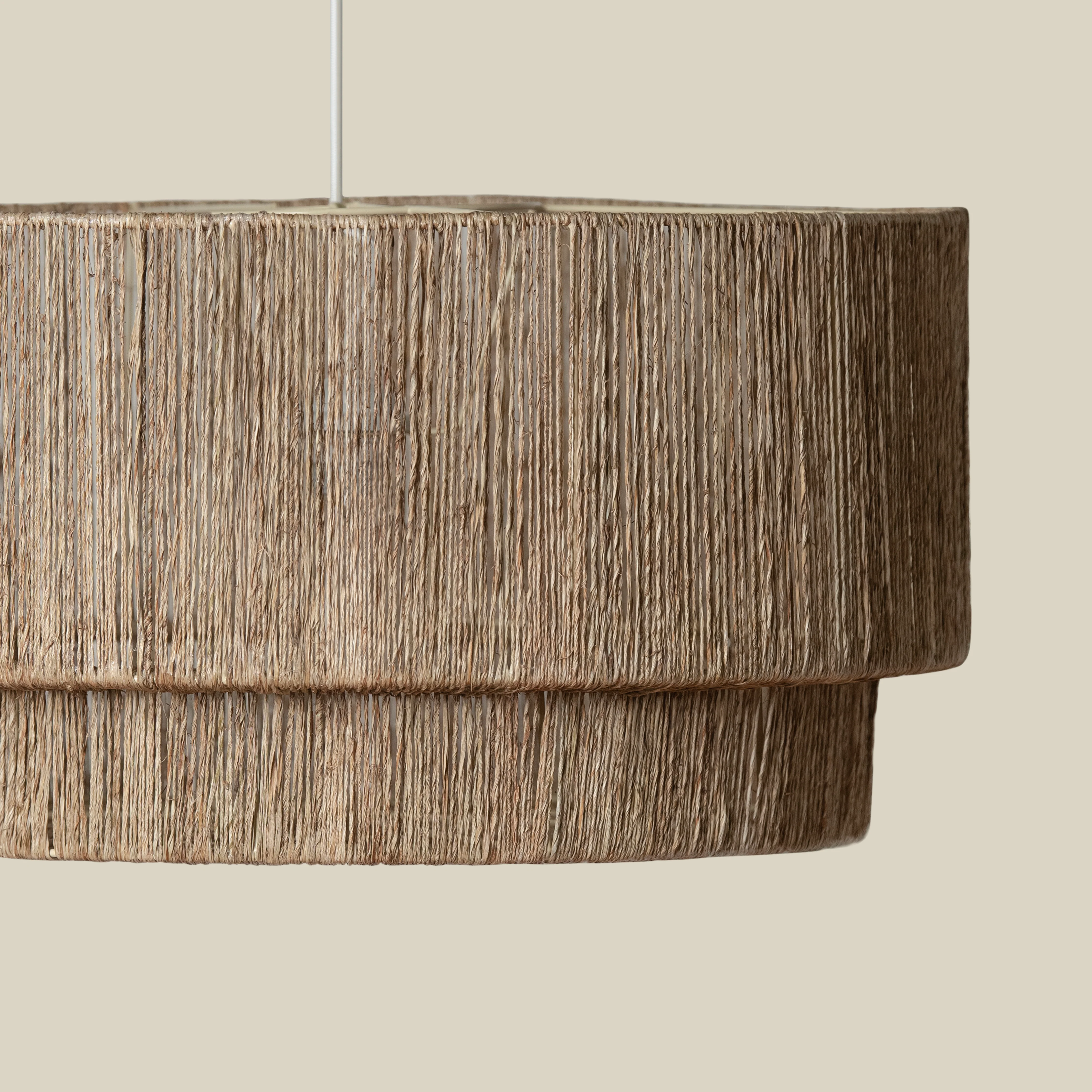 Cocktail Two-Tier Jute Pendant - Image 4