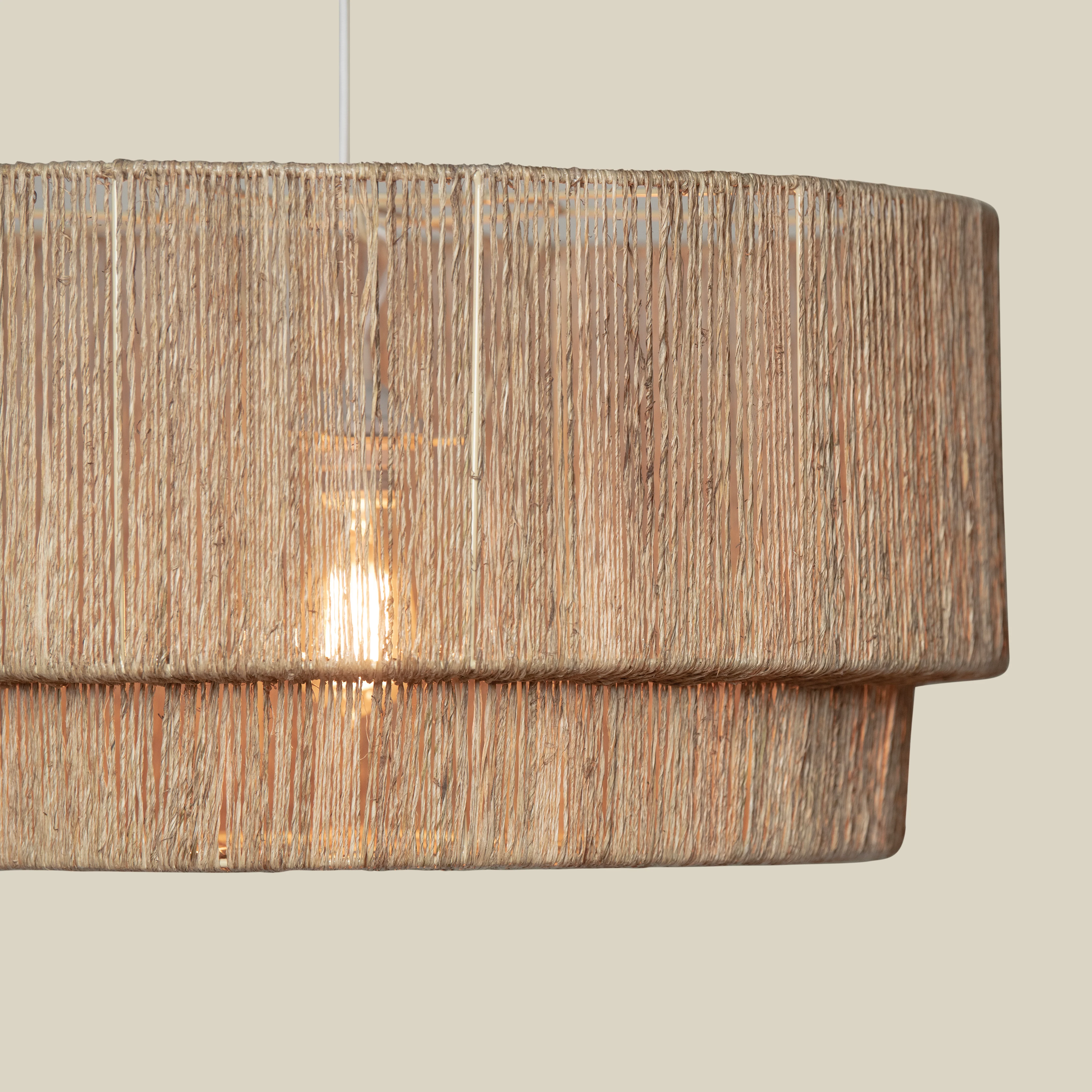 Cocktail Two-Tier Jute Pendant - Image 5