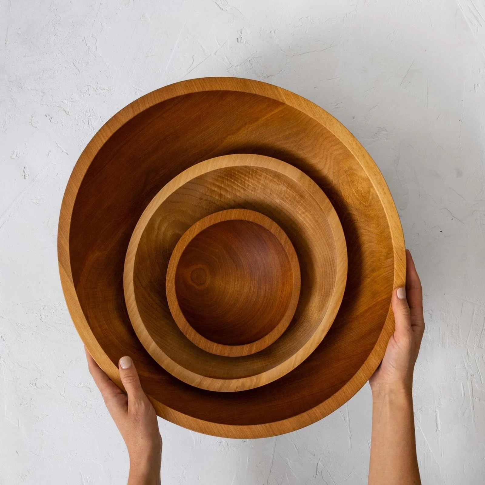 Handcrafted Wood Salad Bowls - Image 4