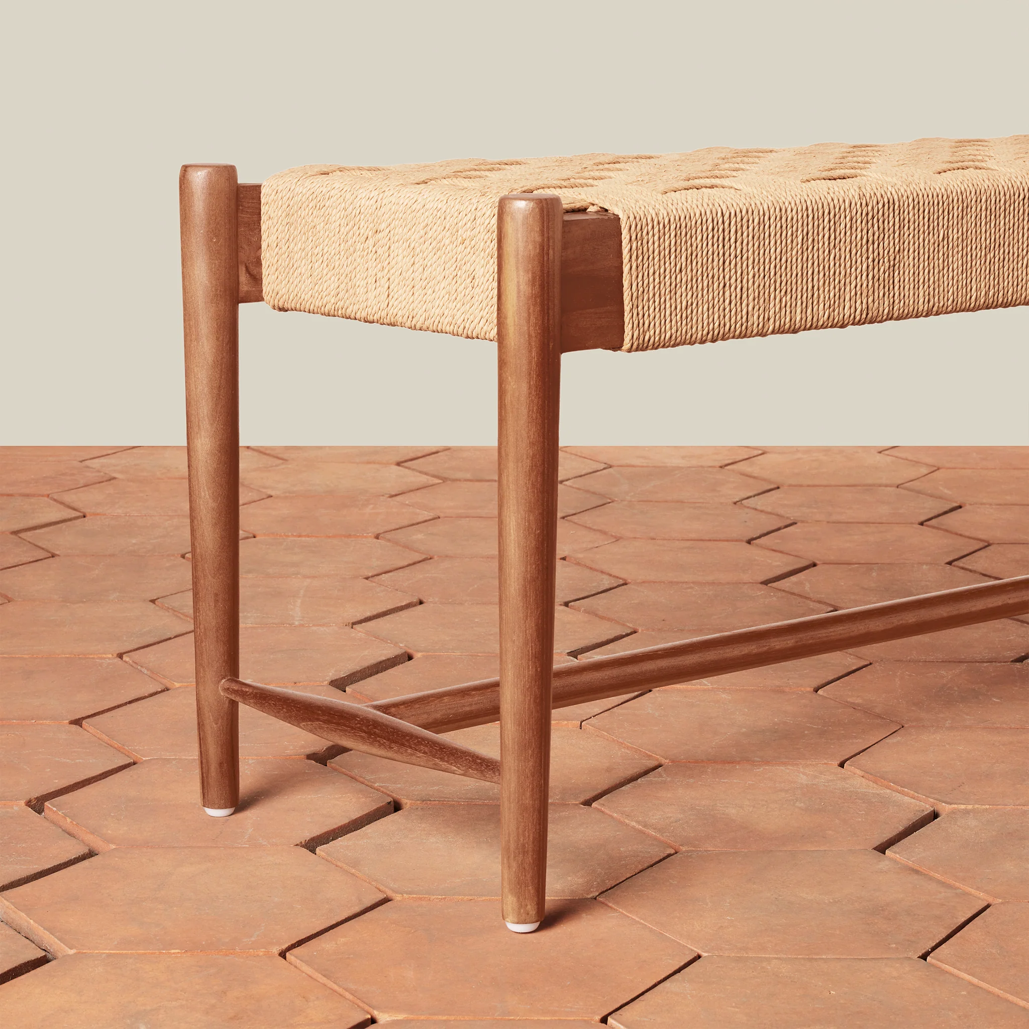 Ingrid Basketweave Bench - Image 3