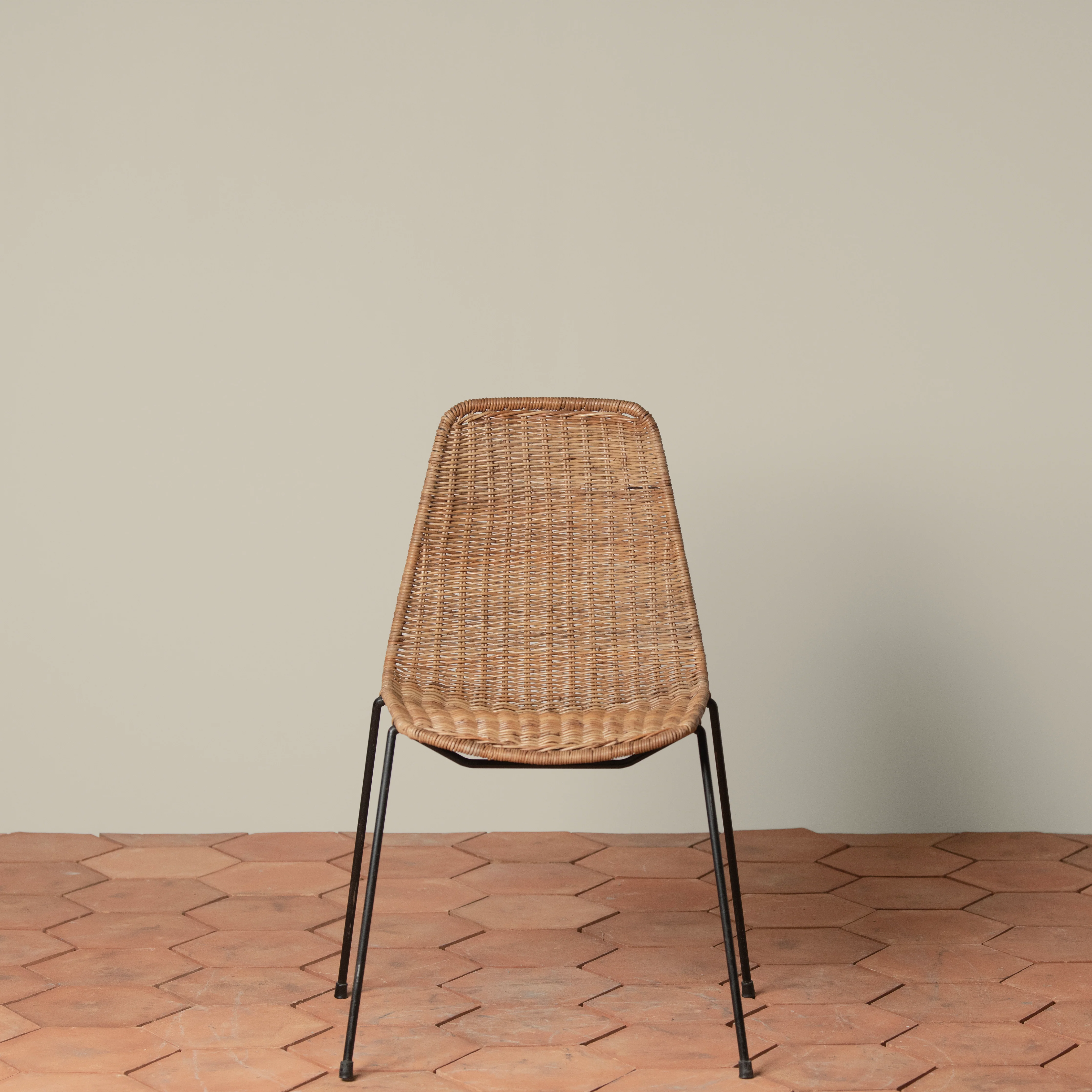 Vintage Mid Century Italian Wicker and Iron 5 Piece Dining Set - Image 8